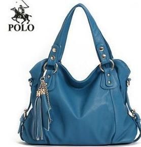 Bolsa Polo nas cores azul, preto, branco e marrom