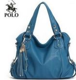 Bolsa Polo nas cores azul, preto, branco e marrom
